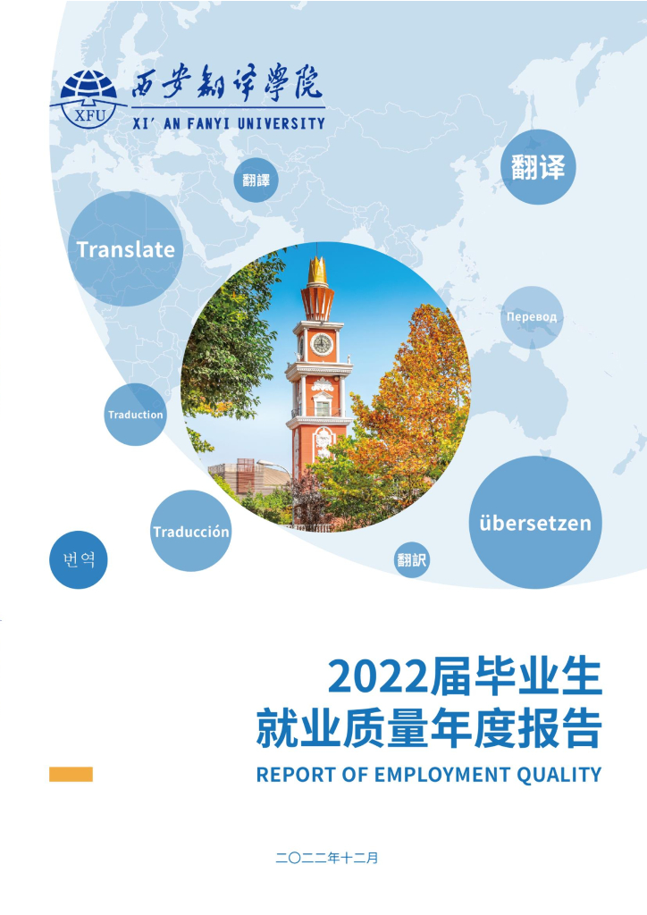 西安翻译学院2022届毕业生就业质量年度报告