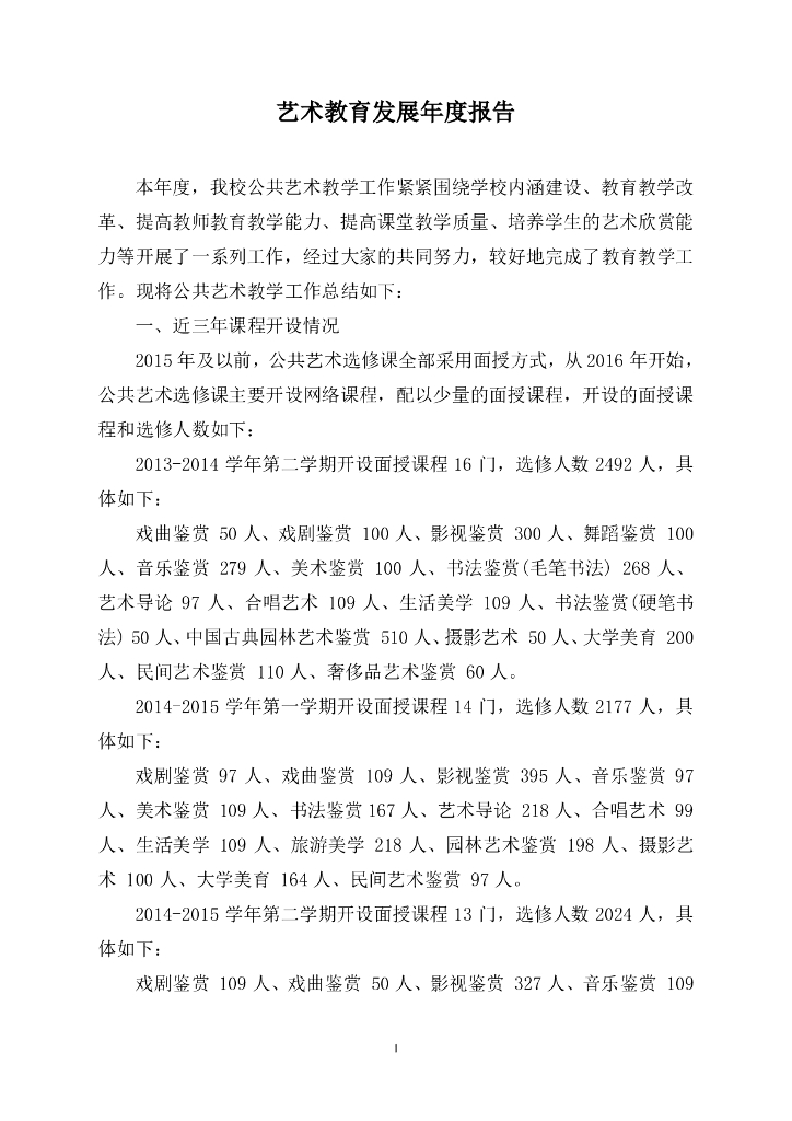 无锡商业职业技术学院2016年艺术教育发展年度报告