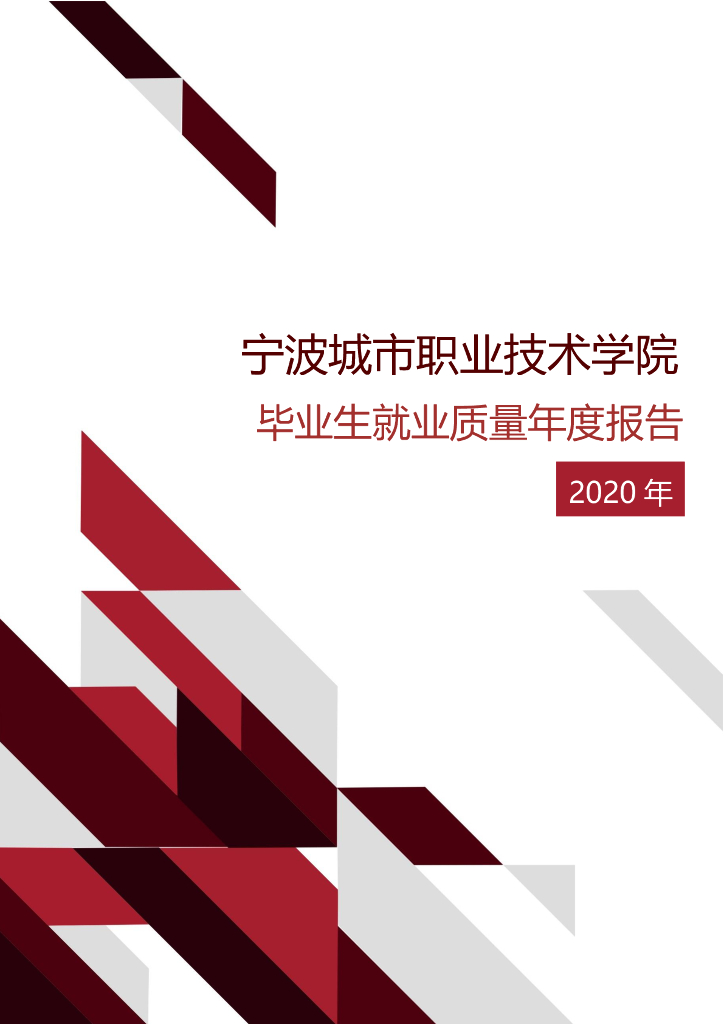 宁波城市职业技术学院2020年度毕业生就业质量报告