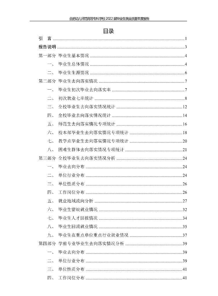 合肥幼儿师范高等专科学校2022届毕业生就业质量年度报告