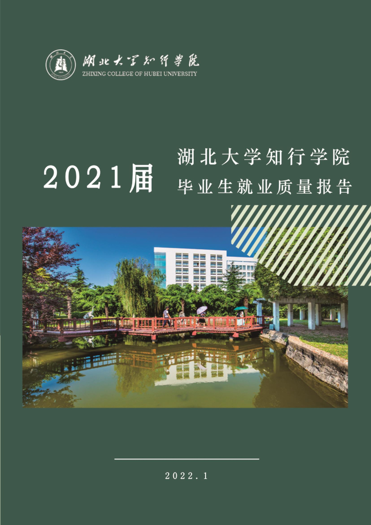 湖北大学知行学院2021届毕业生就业质量报告海报