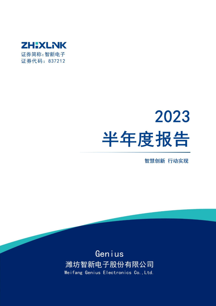 837212-智新电子：2023年半年度报告
