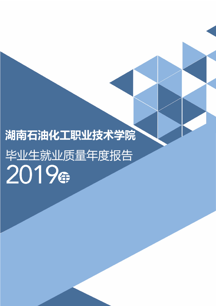 湖南石油化工职业技术学院2019届毕业生就业质量年度报告