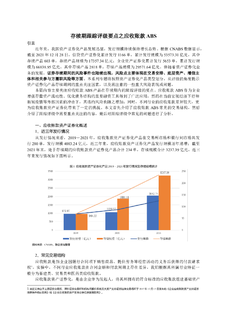 存续期跟踪评级要点之应收账款资产ABS