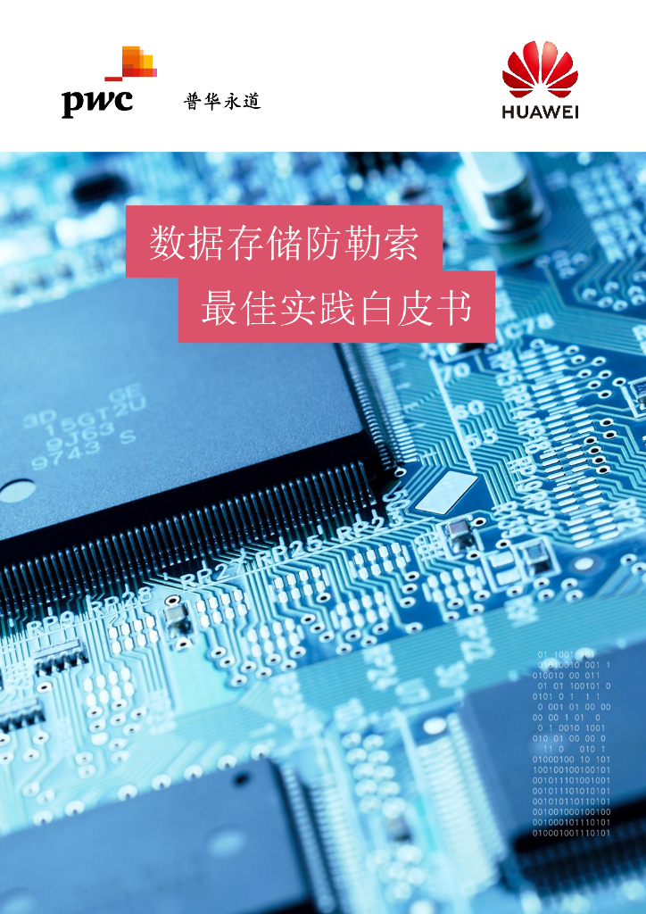 普华永道&华为：2023数据存储防勒索最佳实践白皮书