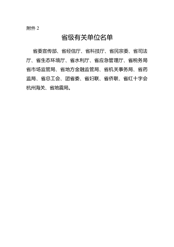 浙江省公共数据开放清单-省级有关单位名单（2022年第二批）