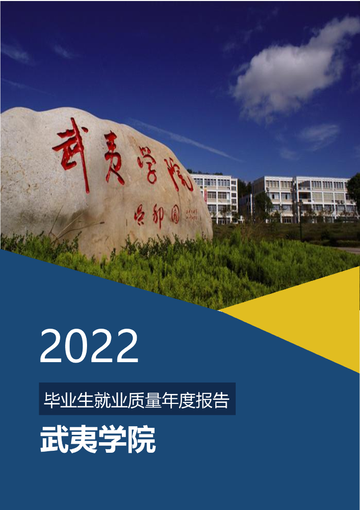 武夷学院2022届毕业生就业质量年度报告