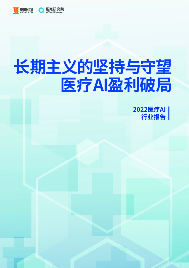 2022医疗AI行业研究报告：长期主义的坚持与守望医疗AI盈利破局