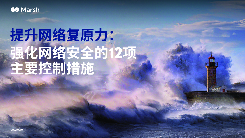 Marsh达信：提升网络复原力：强化网络安全的12项主要控制措施