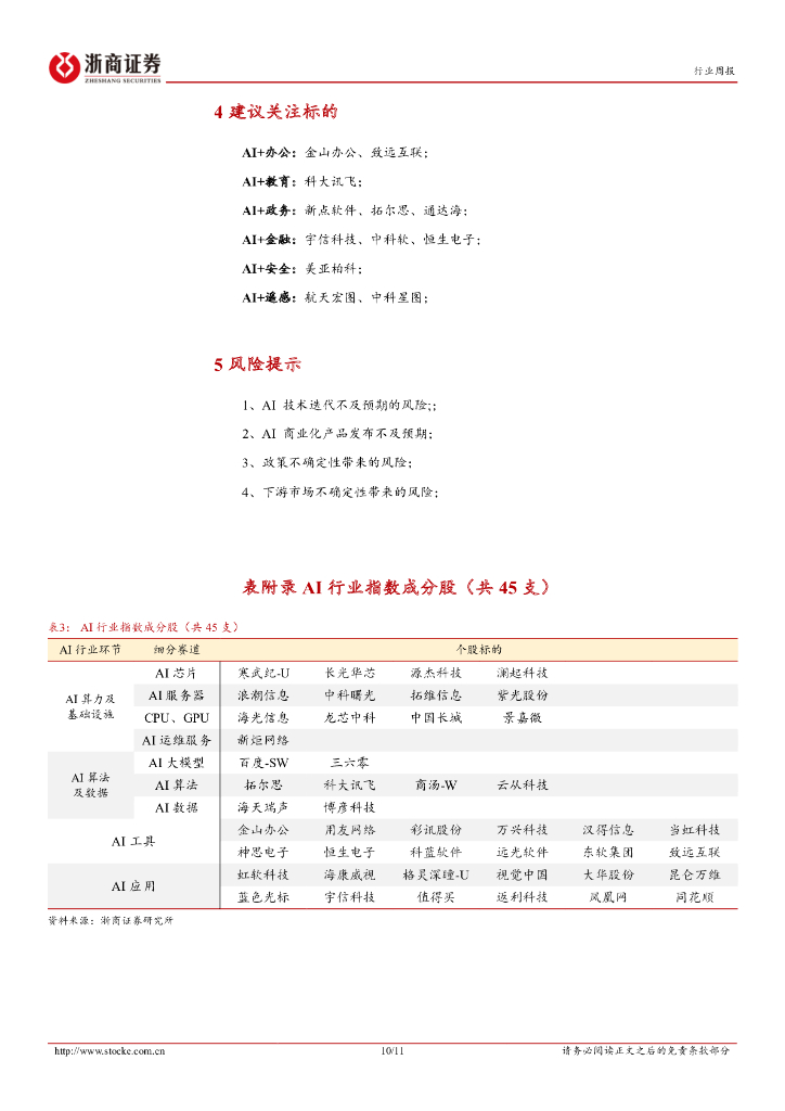 浙商证券：人工智能行业周报：国内外厂商持续布局，政策+需求共振下AI应用生态加速形成_第10页