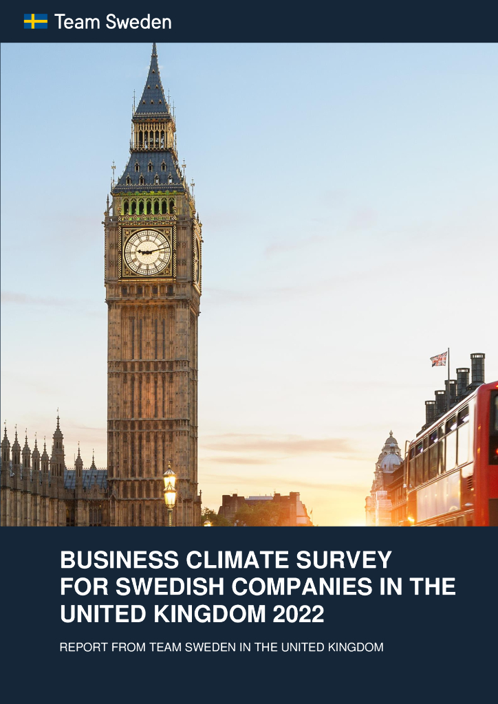 Business Sweden：2022年英国商业环境调查报告（英文版）