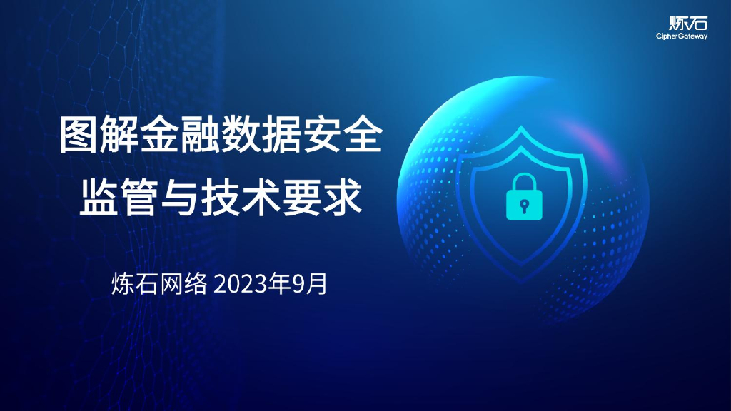 炼石：500页幻灯片图解金融数据安全监管与技术要求V1.0.0
