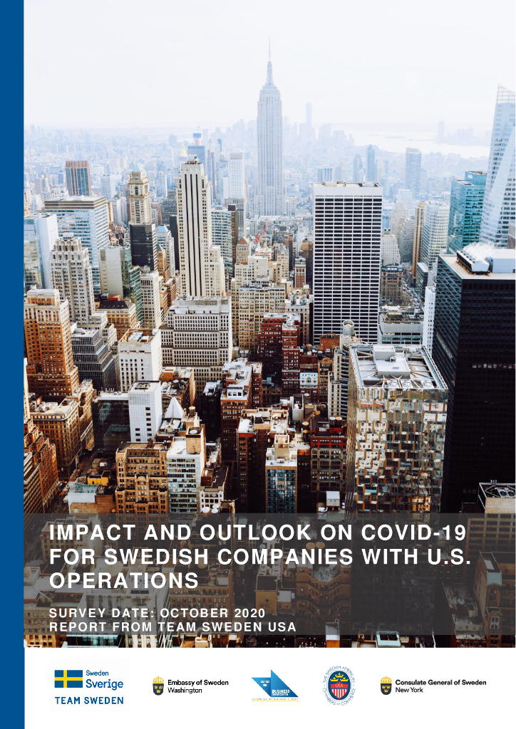 Team Sweden：2020 COVID-19对在美国运营瑞典公司的影响和展望-恢复美国市场的增长（英文版）