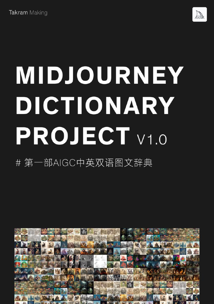 Takram Making：2023MidJourney第一部AI中英双语图文描述关键词辞典