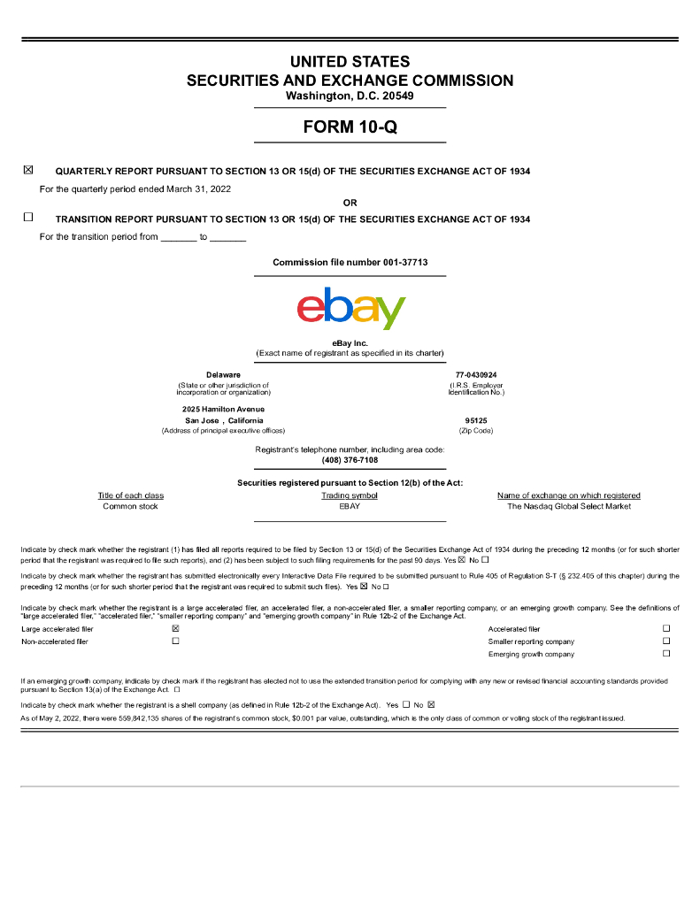 eBay 2022年第一季度财报（英文版）
