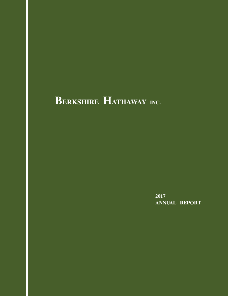 伯克希尔-哈撒韦公司（BERKSHIRE HATHAWAY）2017年年度报告（英文版）