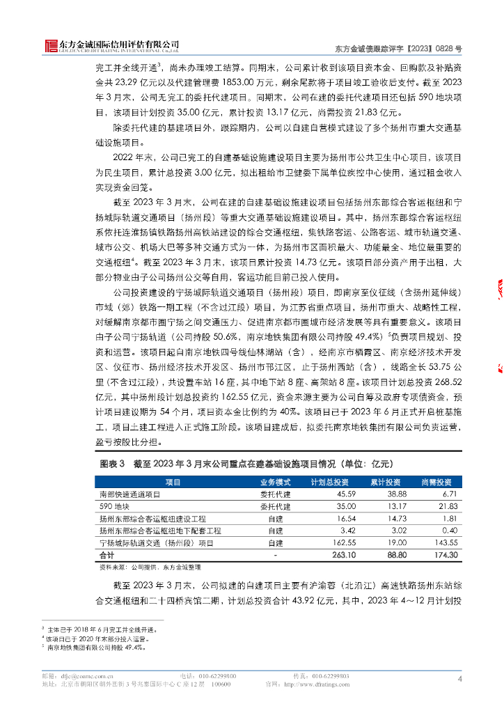 东方金诚：扬州市交通产业集团有限责任公司主体及“22扬州交通GN001(碳中和债)”2023年度跟踪评级报告_第9页