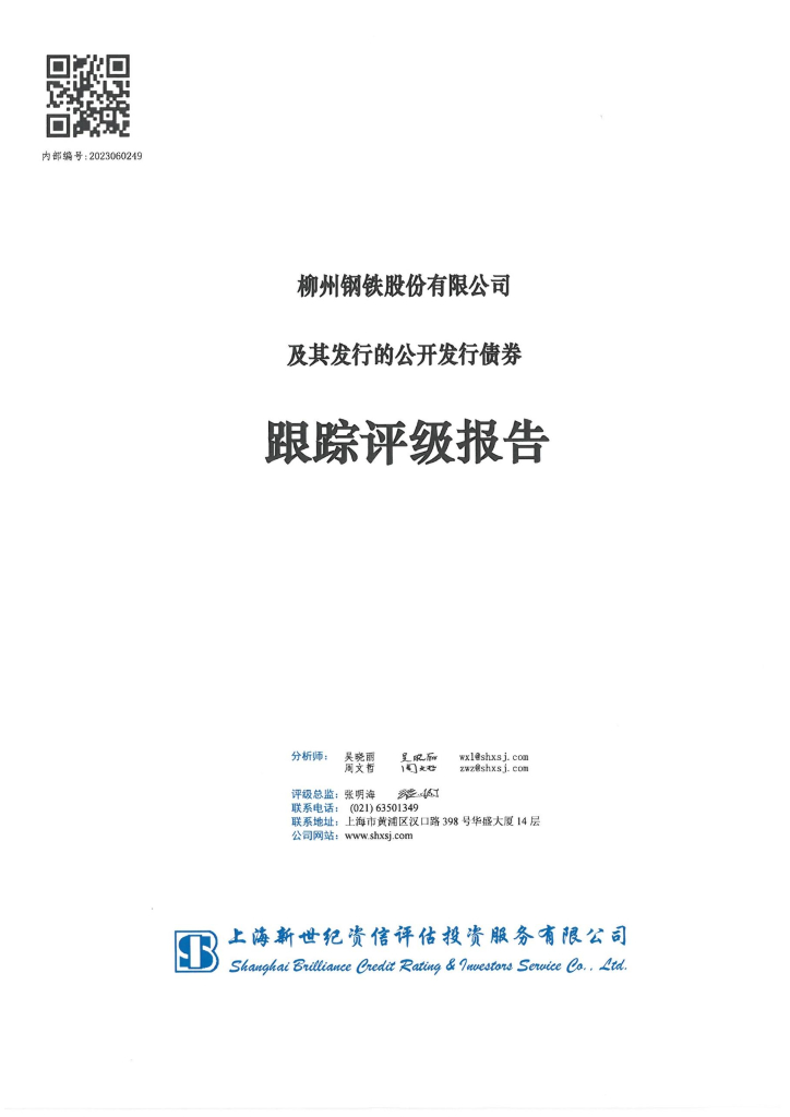 新世纪：柳州钢铁股份有限公司及其发行的公开发行债券跟踪评级报告