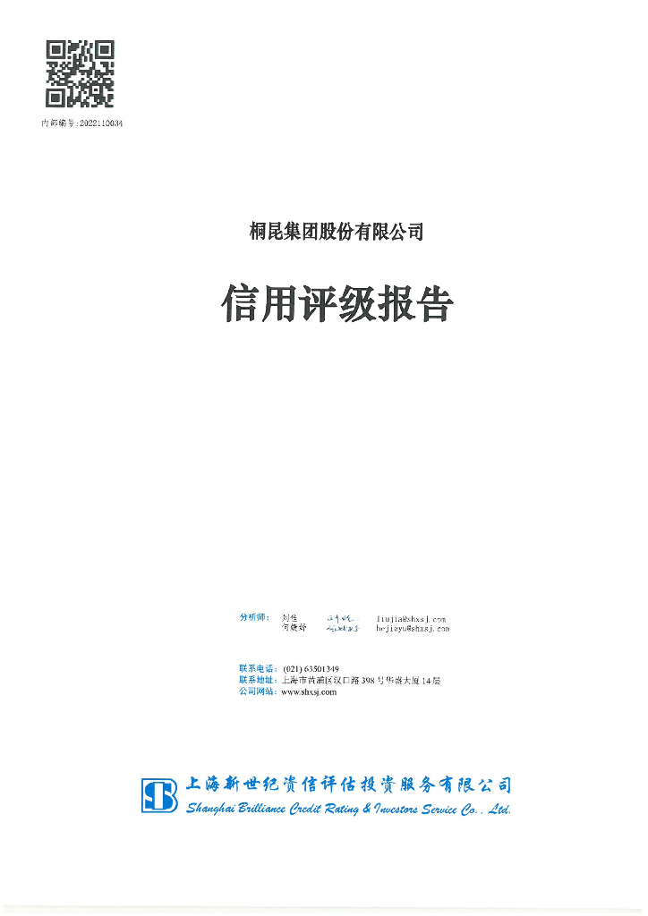 新世纪：桐昆集团股份有限公司主体信用评级报告