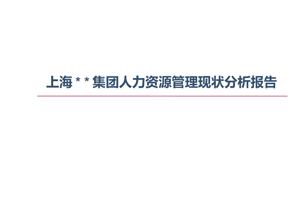 上海XX集团人力资源状况分析报告总结