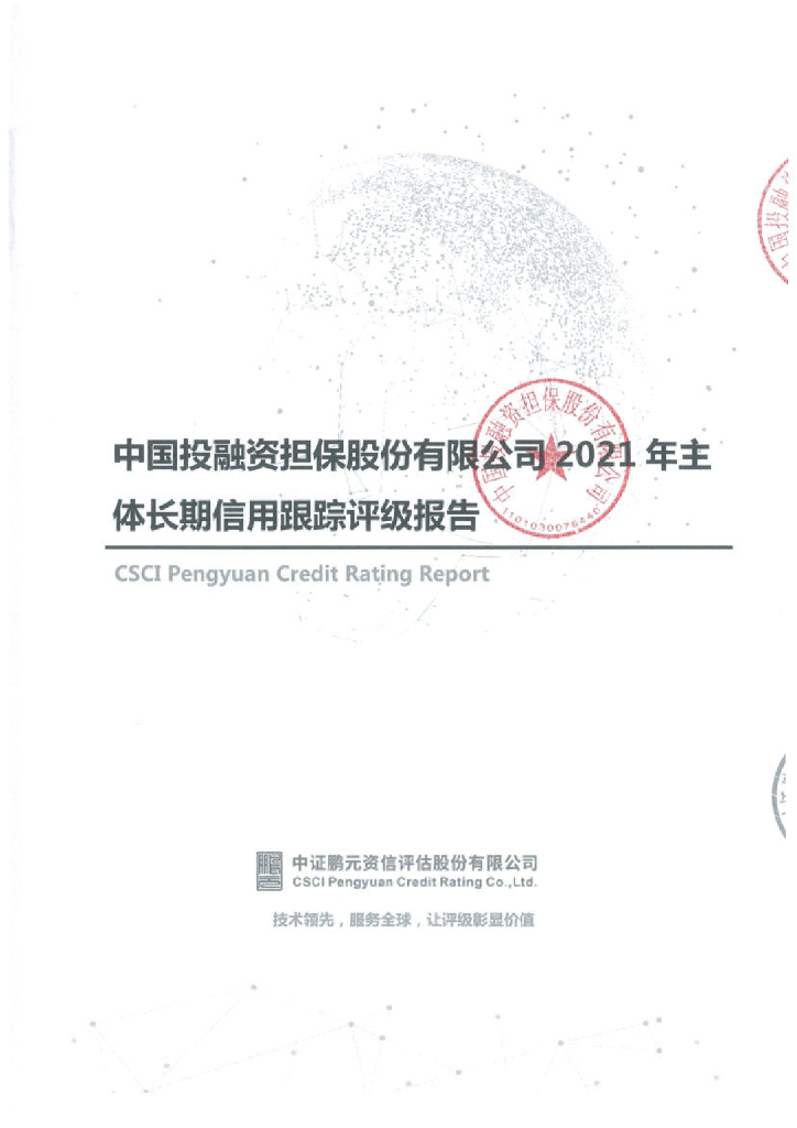 鹏元：中国投融资担保股份有限公司主体信用评级报告