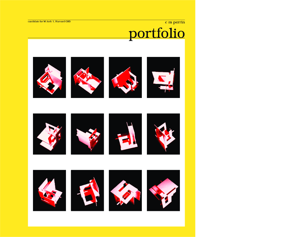 Portfolio Of Perrin（For Harvard GSD)