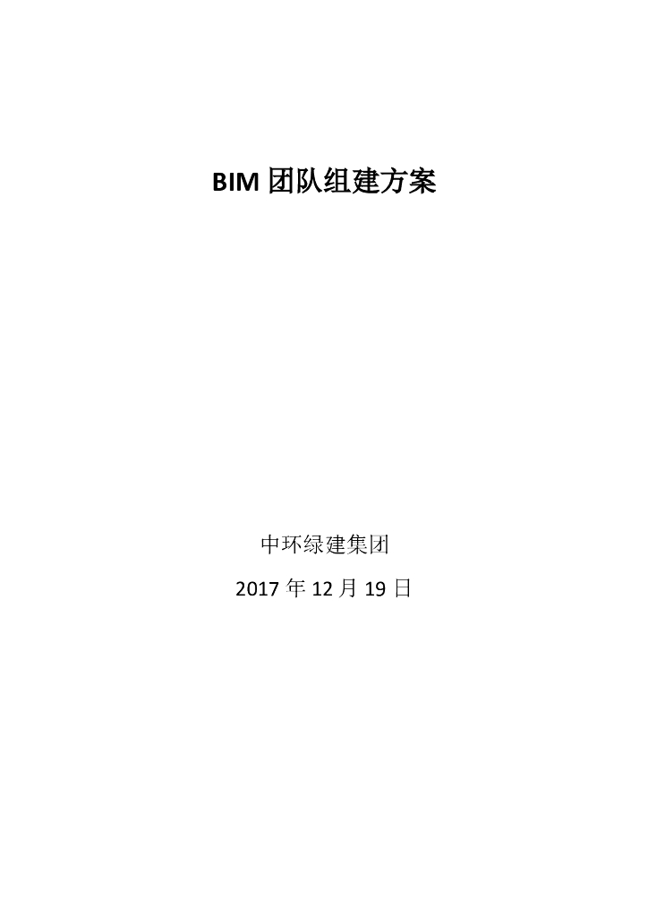 BIM团队组建方案