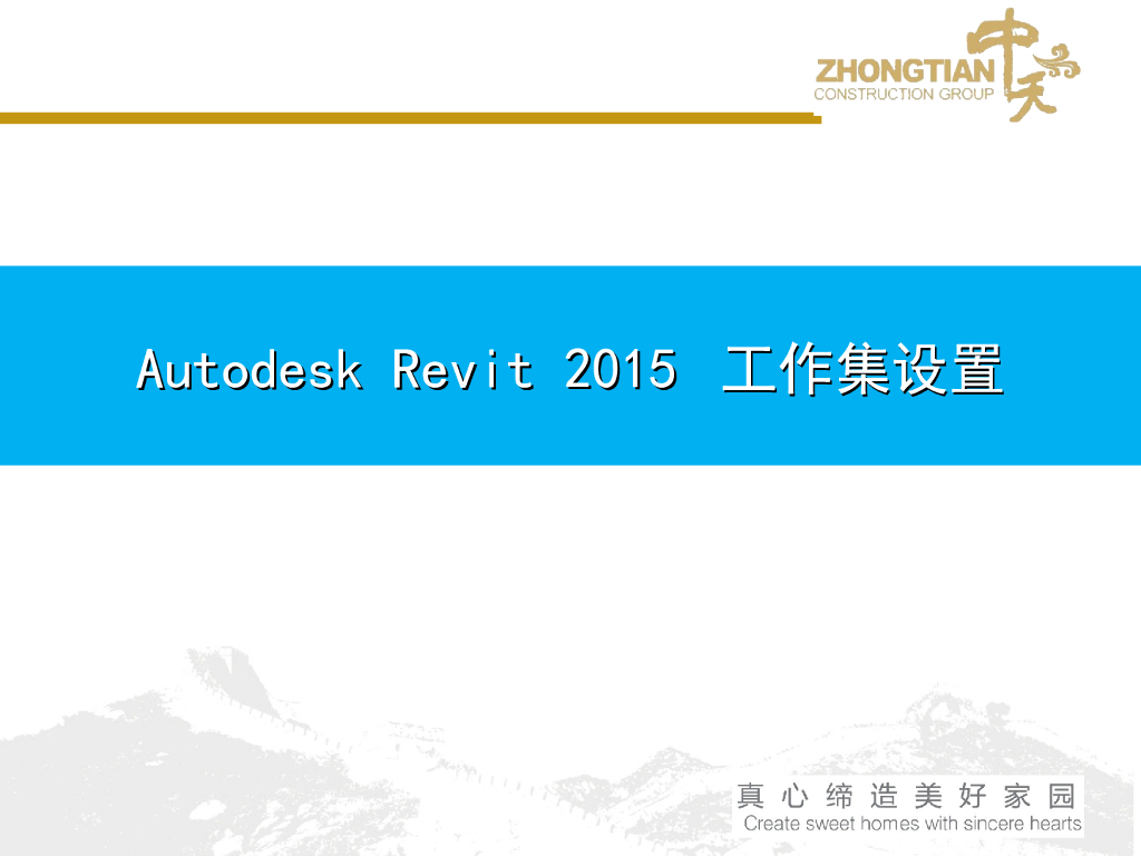 Revit软件工作集设置讲义ppt