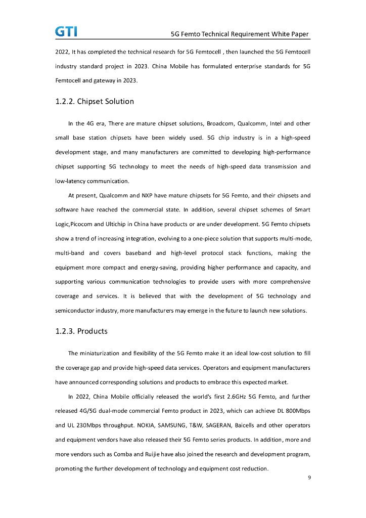 GTI：2023年5G一体化小站技术需求白皮书（英文版）_第9页