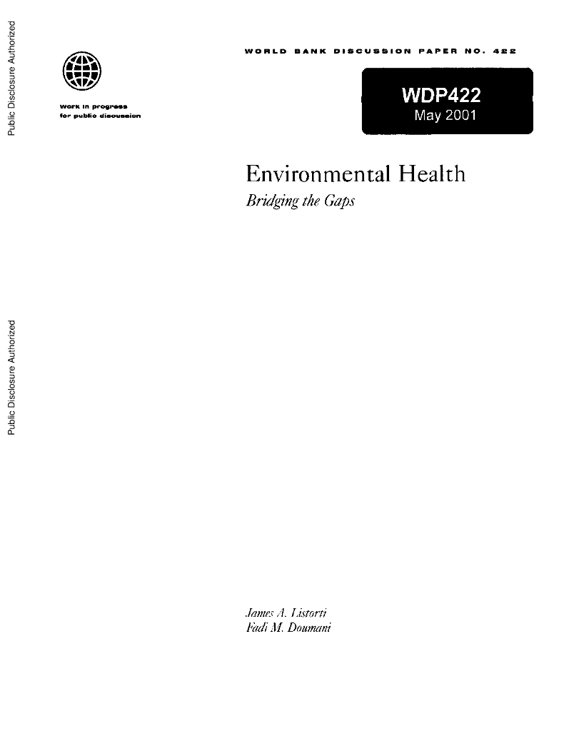 世界银行：世界银行讨论文件-环境卫生：弥合差距（英文版）