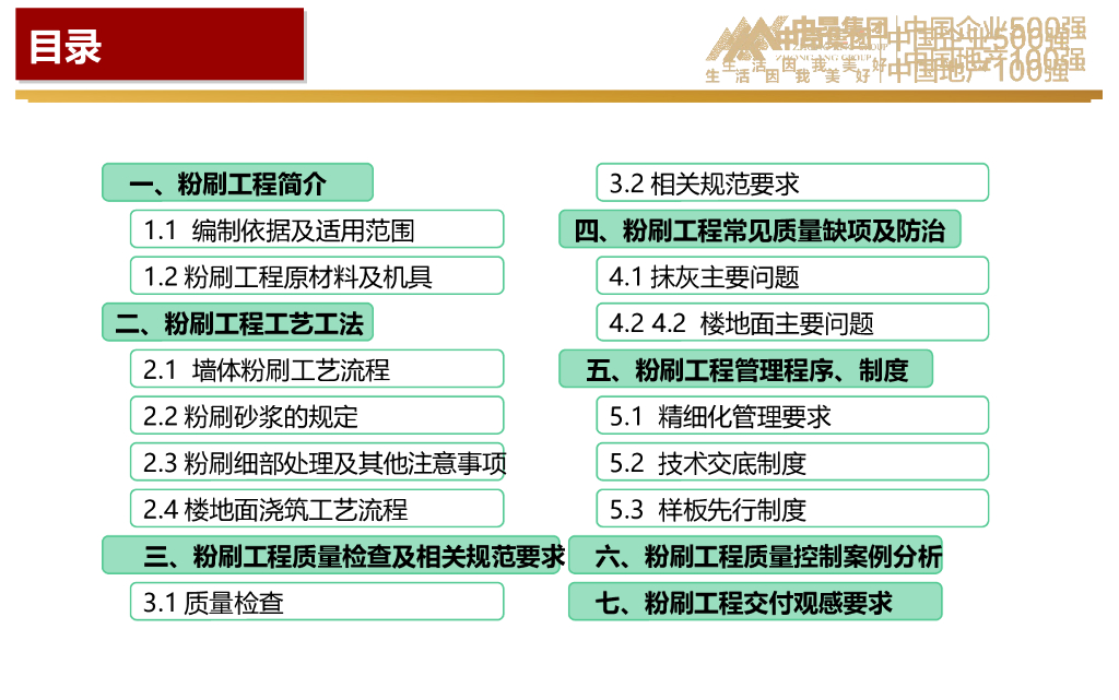 知名地产粉刷工程技术控制要点