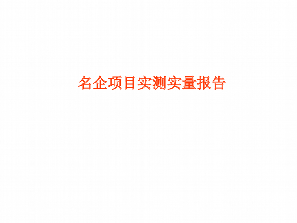 名企项目实测实量报告95页