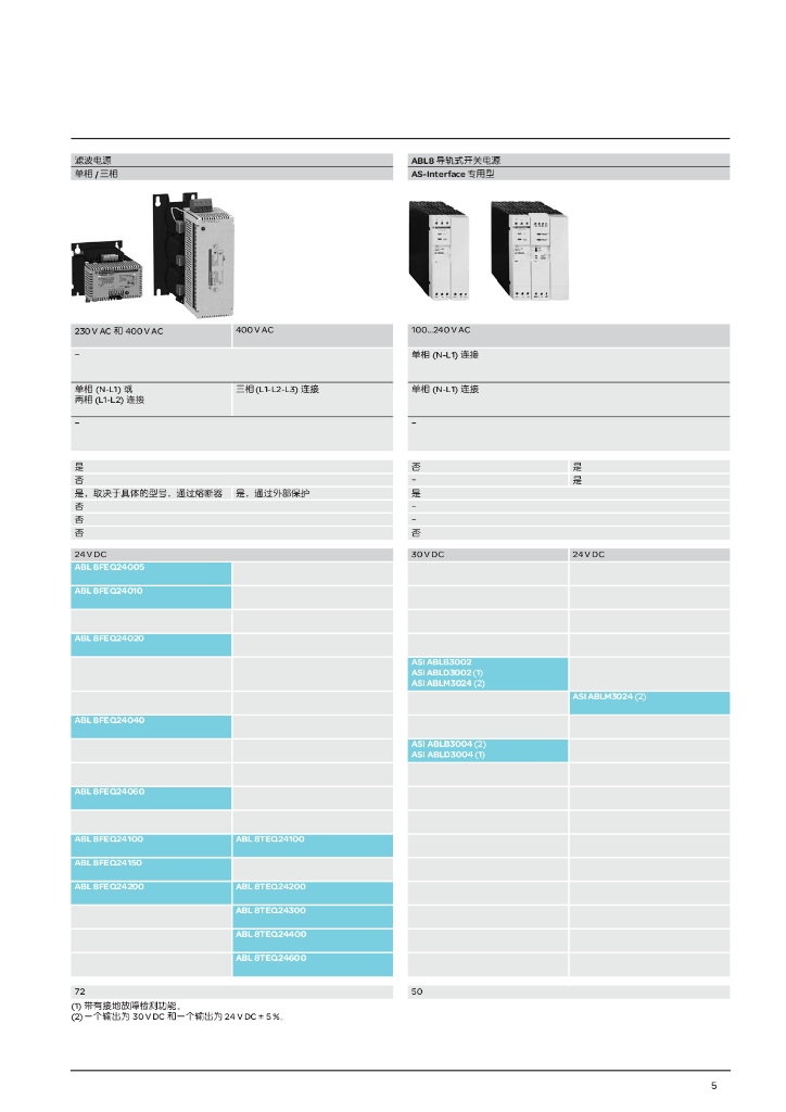 施耐德电气Phaseo系列开关电源和安全隔离变压器产品目录_第7页