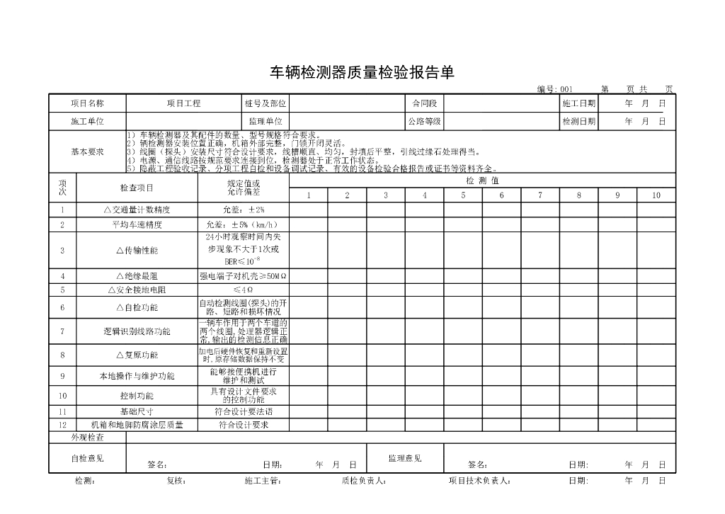 道路机电工程质量检验评定用表168P