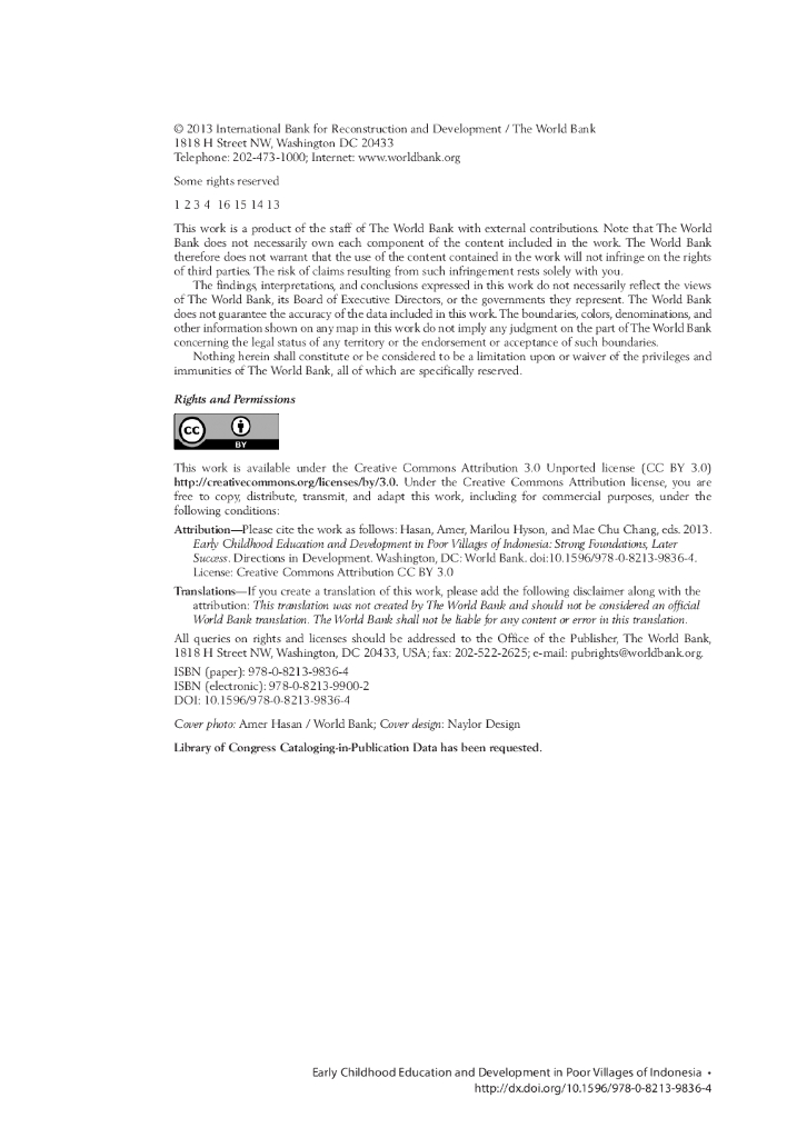 世界银行：发展方向报告-印度尼西亚贫困村庄的幼儿教育与发展：坚实的基础，后来的成功（英文版）_第6页