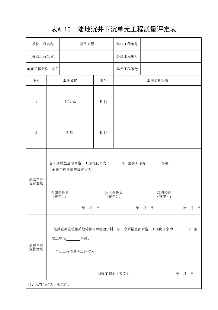 江苏水利建筑工程单元质量评定表2022_第10页