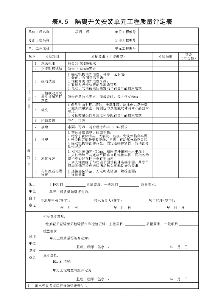 江苏水利电气自动化工程质量评定表2022_第9页