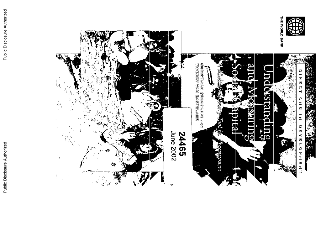 世界银行：发展方向报告-理解和衡量社会资本：从业者的多学科工具（英文版）