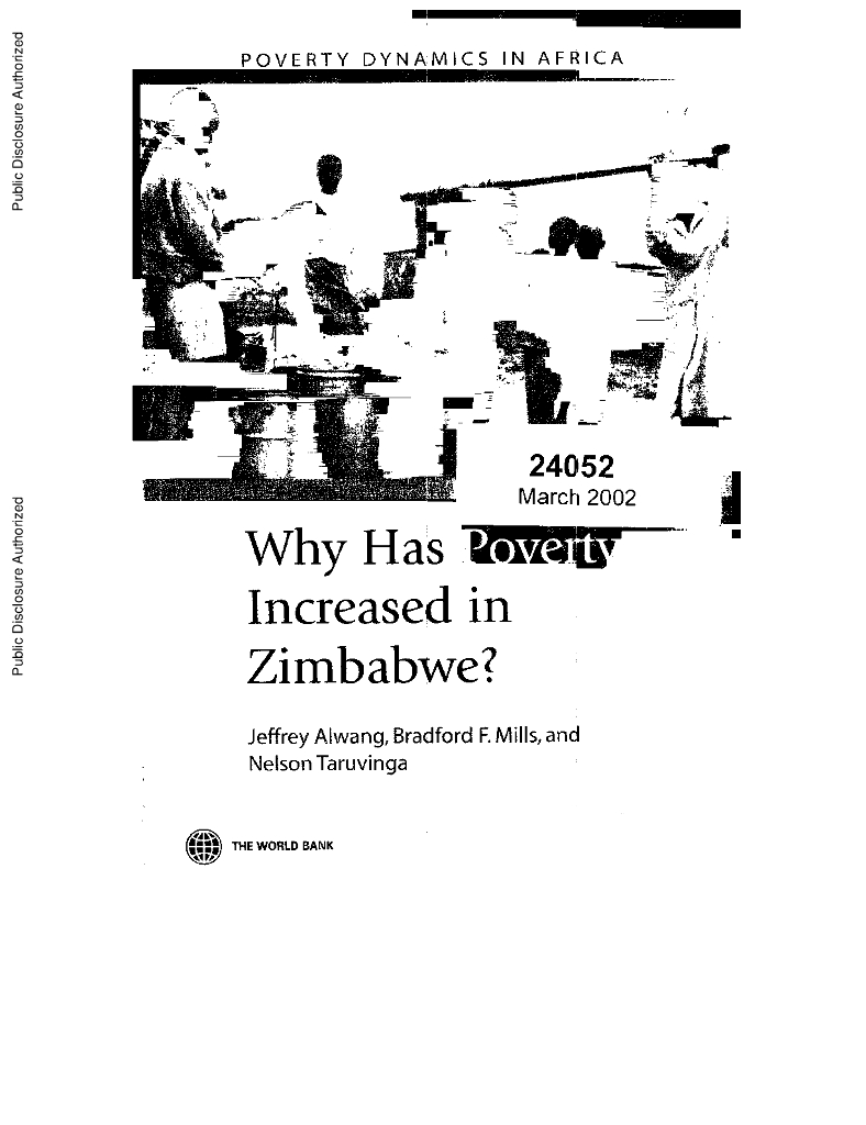 世界银行（WORLD BANK）：津巴布韦贫困人口为何加剧？（英文版）