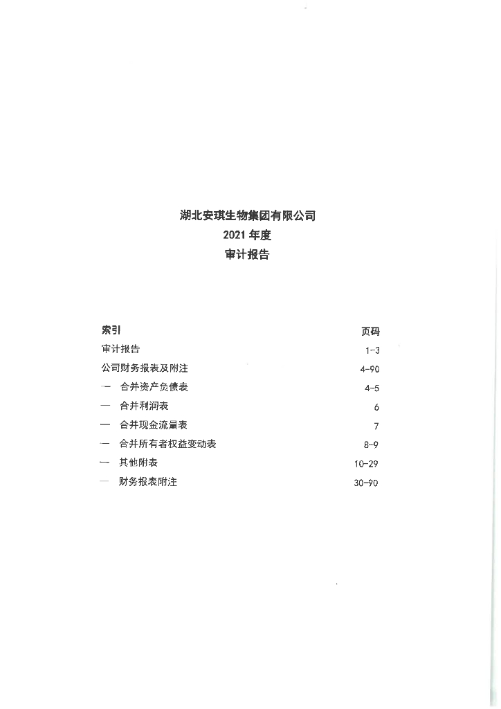 湖北安琪生物集团有限公司2021年审计报告