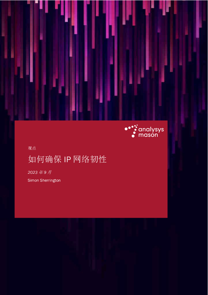 易观梅森：确保IP网络弹性【中文版】