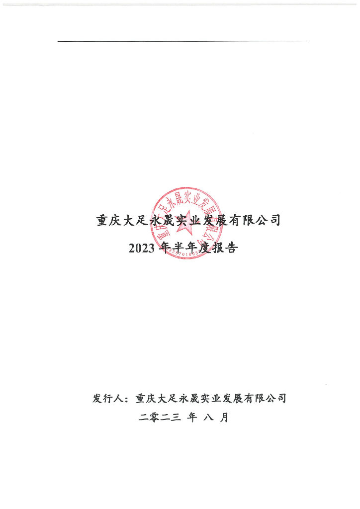 重庆大足永晟实业发展有限公司2023年半年度报告