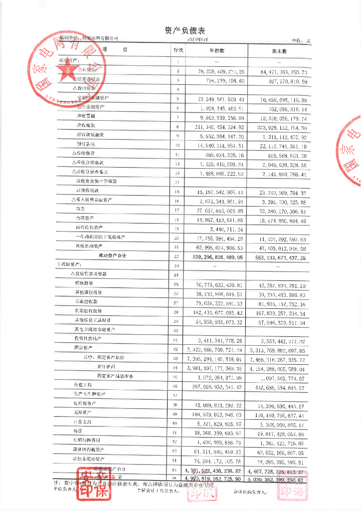 国家电网有限公司2023年半年度财务报表及附注