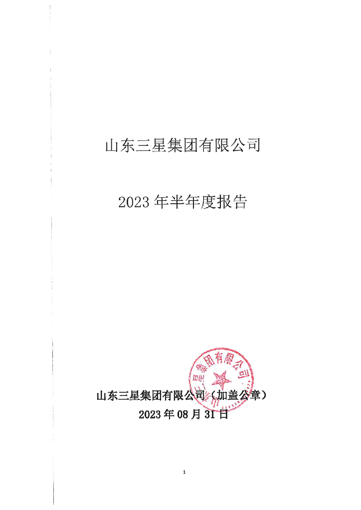 山东三星集团有限公司2023年半年度报告