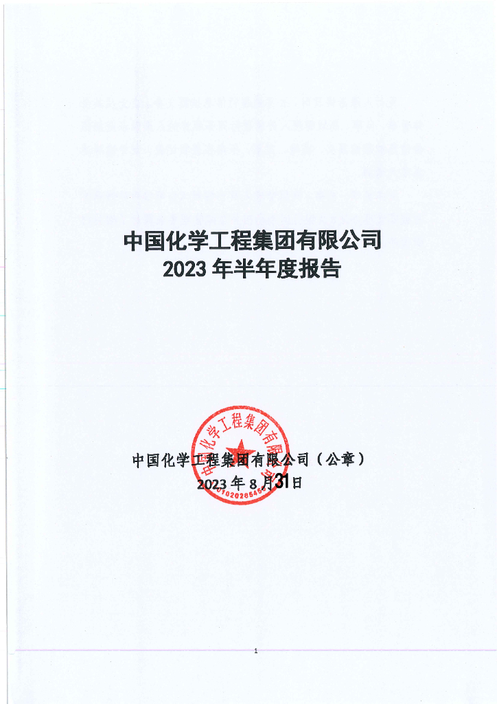 中国化学工程集团有限公司2023年半年度报告