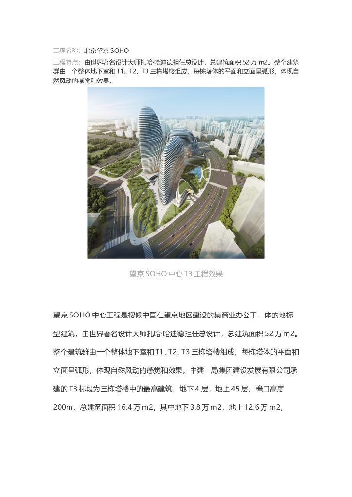 [北京]地标型建筑BIM技术应用成果-望京SOHO中心