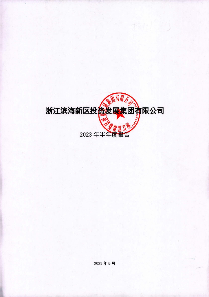 浙江滨海新区投资发展集团有限公司2023年半年度报告
