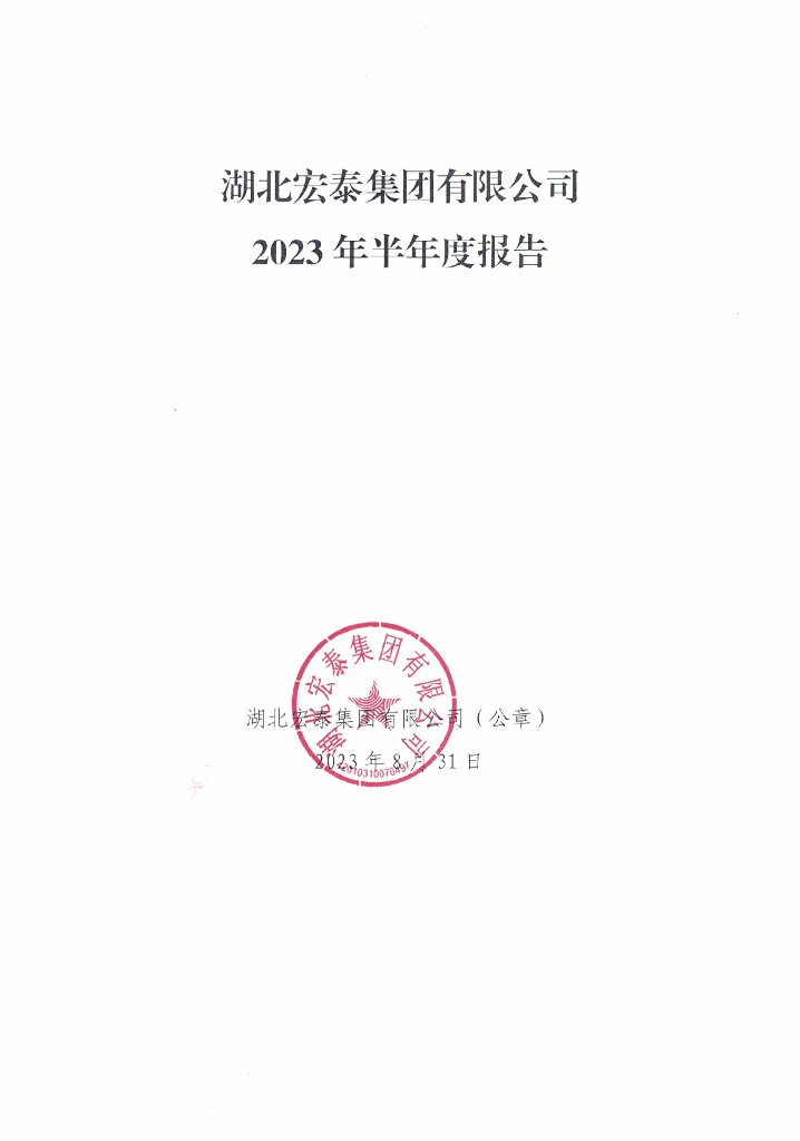湖北宏泰集团有限公司2023年半年度报告