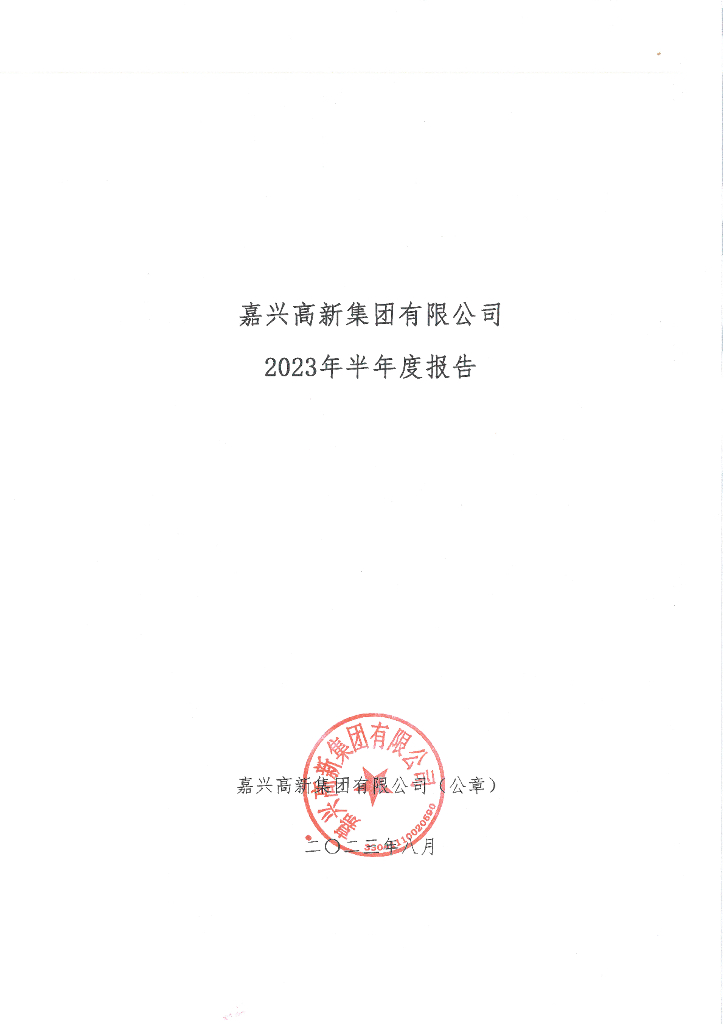 嘉兴高新集团有限公司2023年半年度报告