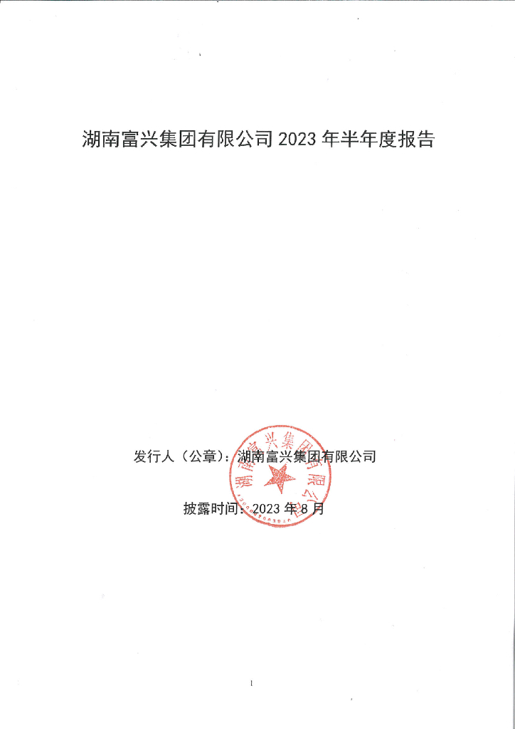 湖南富兴集团有限公司2023年半年度报告